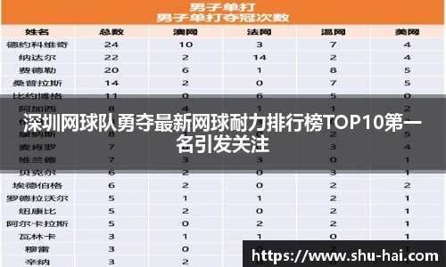 深圳网球队勇夺最新网球耐力排行榜TOP10第一名引发关注